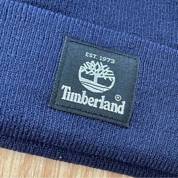 Timberland Men’s Cuffed Beanie Winter Hat Lightweight T100354C 451 Navy NWT - Picture 2 of 14
